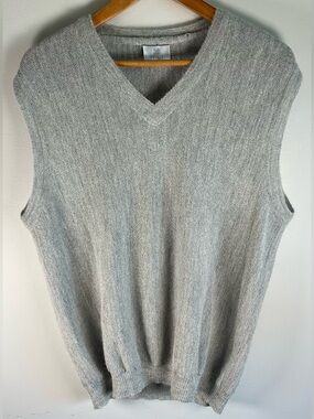 Tumi Alpaca Wool Vest Light Gray Size L Unisex Made In Peru Excellent Condition